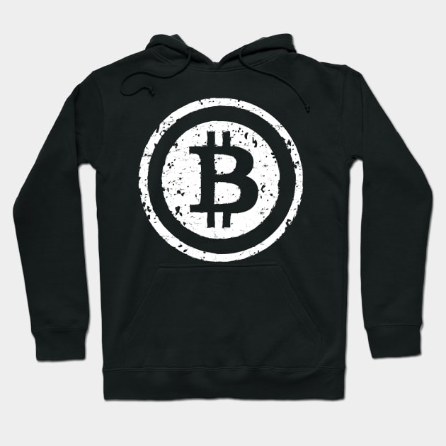 Bitcon HODL Bitcoin Vintage White Hoodie by Bluebird Moon